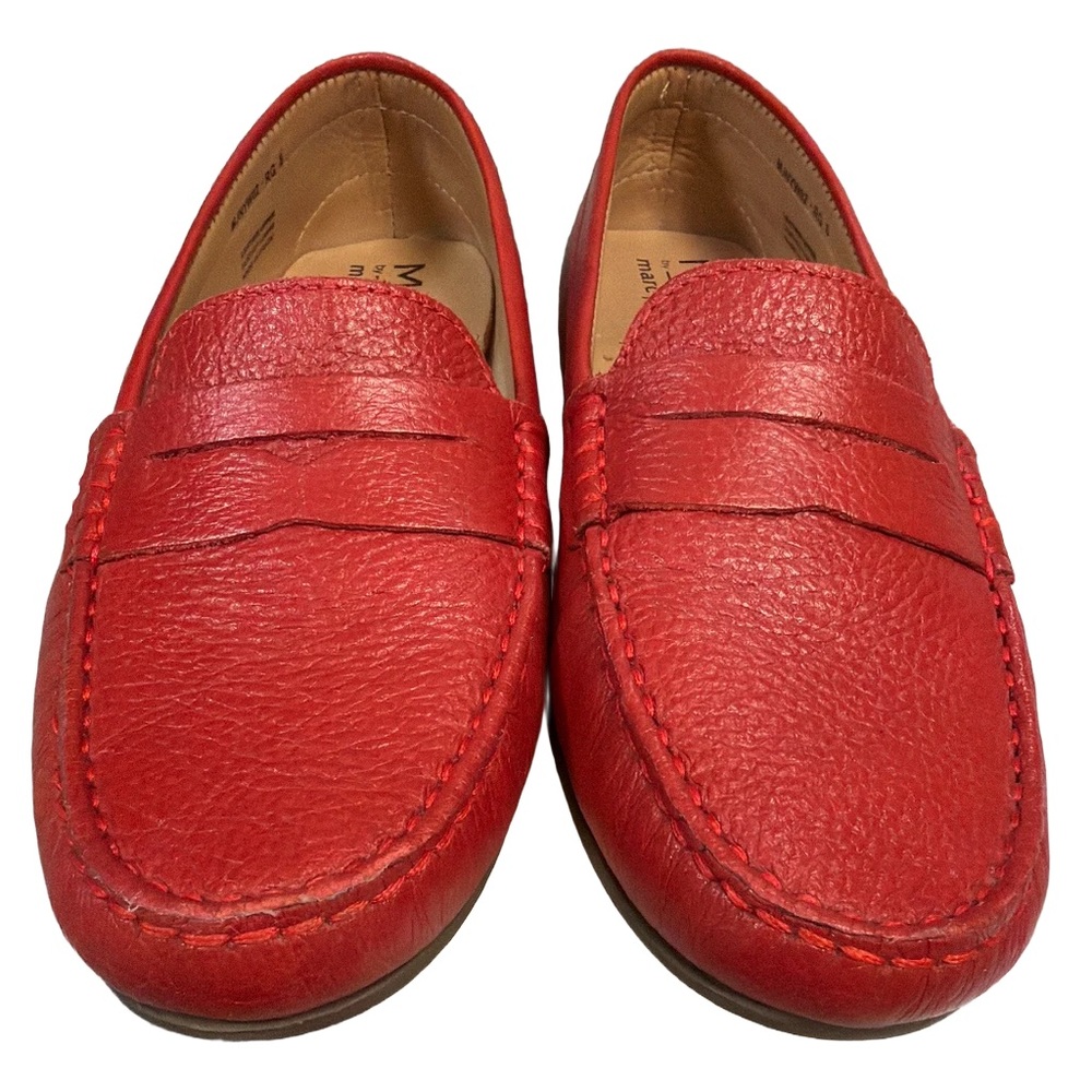 Marc Joseph Women’s Red Pebbled Leather Driving Loafers Size 8 Made in Brazil - Picture 5 of 13